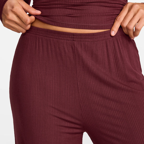 SOULVOR Wide Leg Casual Pants Rum Raisin @model_info:A3